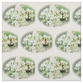 Hydrangea Crème blanche sur tissu de texture beige (Échantillon)