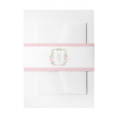 Hydrangea Crest Trouw Monogram Uitnodigingen Wikkel (Voorkant Voorbeeld)