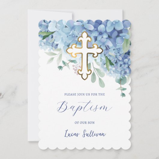 Hydrangea-doop Kaart (Voorkant)