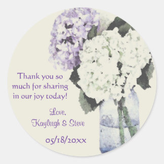 Hydrangea Dreams Favor Stickers