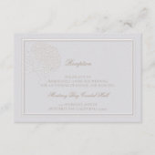 Hydrangea Dubbel Lijst Formele Receptie Wedding Informatiekaartje (Voorkant)