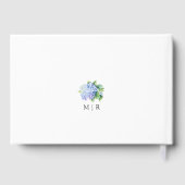Hydrangea Dusty Blue Floral Mariage Livre d'or (Verso)