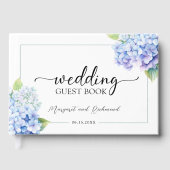 Hydrangea Dusty Blue Floral Mariage Livre d'or (Recto)