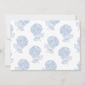 Hydrangea Dusty Blue Floral Modern Wedding Save The Date (Achterkant)