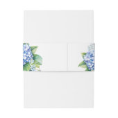 Hydrangea Dusty Blue Floral Wedding Uitnodigingen Wikkel (Achterkant Voorbeeld)