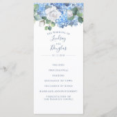 Hydrangea Dusty Blue Garden Programmes de mariage (Devant)