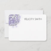 Hydrangea Elegant Persoonlijk Stationery Blue Notitiekaartje (Voorkant)