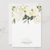 Hydrangea Elegant Roos Greenery Digital Wedding Kaart (Achterkant)