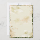 Hydrangea Elegant White Gold Green Floral Wedding Kaart (Achterkant)