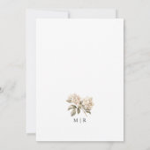 Hydrangea Elegant White Wedding Save The Date Kaart (Achterkant)