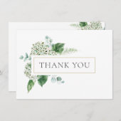 Hydrangea en Greenery Dank u (Voorkant / Achterkant)