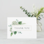 Hydrangea en Greenery Dank u (Staand voorkant)