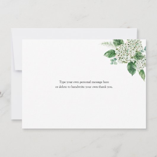 Hydrangea en Greenery Dank u (Achterkant)