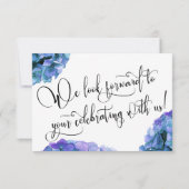 Hydrangea en kalligrafie Song Request RSVP (Achterkant)