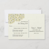 Hydrangea en Mason Jar Wedding RSVP (Achterkant)