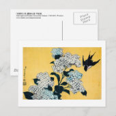 Hydrangea en slib, Hokusai, Ukiyo-e Briefkaart (Voorkant / Achterkant)