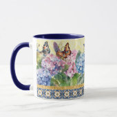 Hydrangea en vlinder Mok (Links)