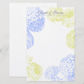 Hydrangea et papeterie Mariage Rose (Devant / Derrière)