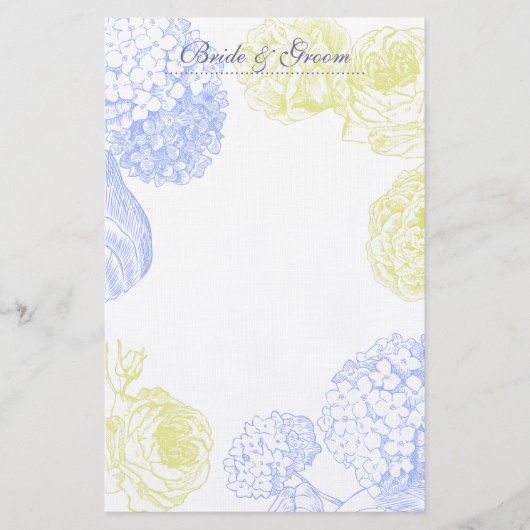 Hydrangea et papeterie Mariage Rose (Devant)