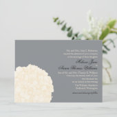 Hydrangea Faire-part de mariage - gris (Debout devant)