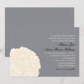 Hydrangea Faire-part de mariage - gris (Devant / Derrière)