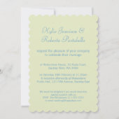 Hydrangea faire-part de mariage vert bleu fleuri (Dos)