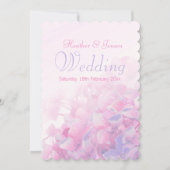 Hydrangea faire-part de mariage violet rose fleuri (Devant)