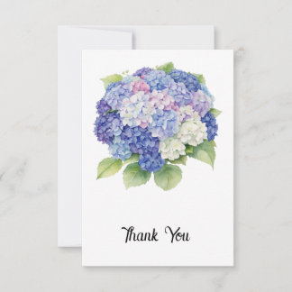 Hydrangea Flat Thank You Card Bedankkaart