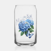 Hydrangea Fleur Bleue et Papillon (Recto)