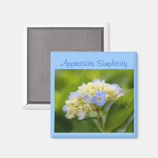 Hydrangea Fleur Inspiration Simplicité Magnet (Recto/Verso)