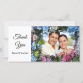 Hydrangea Fleurs Cadre Mariage photo Merci (Devant)