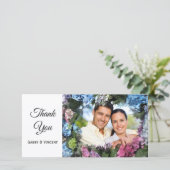 Hydrangea Fleurs Cadre Mariage photo Merci (Debout devant)