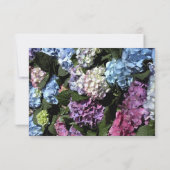 Hydrangea Fleurs Mariage RSVP Réponse (Dos)