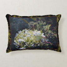 Hydrangea Floral Accent Pillow