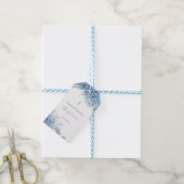 Hydrangea floral  Baptism Cadeaulabel (Met Touw)