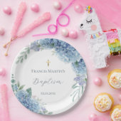 Hydrangea floral  Baptism Papieren Bordje (Feest)
