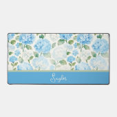 Hydrangea Floral Bleu Aquarelle Nom (Recto)