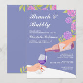 Hydrangea Floral Brunch en brabbel Vrijgezellenfee Kaart (Voorkant / Achterkant)