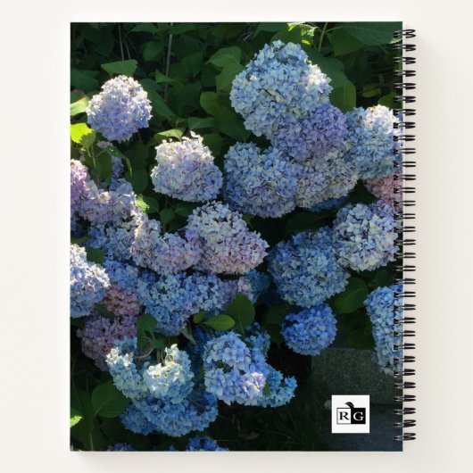 Hydrangea Floral Gratitude Journal Carnet (Dos)