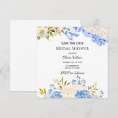 Hydrangea Floral Invitation de Mariage Fête de Rét (Devant / Derrière)