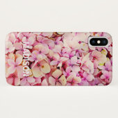 Hydrangea Floral iPhone X Hoesje (Achterkant (horizontaal))