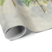 Hydrangea Floral Lavender on Grey  Cadeaupapier (Rol Hoek)