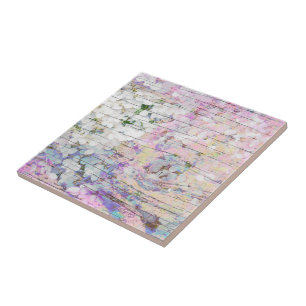 Hydrangea Floral Pink Chic Country Tegeltje