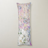 Hydrangea Floral Pink Country Hout Lichaamskussen (Achterkant (Verticaal))