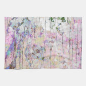 Hydrangea Floral Pink Country  Hout Theedoek (Horizontaal)