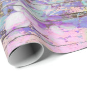 Hydrangea Floral Pink Land Rustic Cadeaupapier (Rol Hoek)