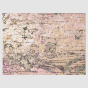 Hydrangea Floral Sepia Tan Country  hout Tissuepapier