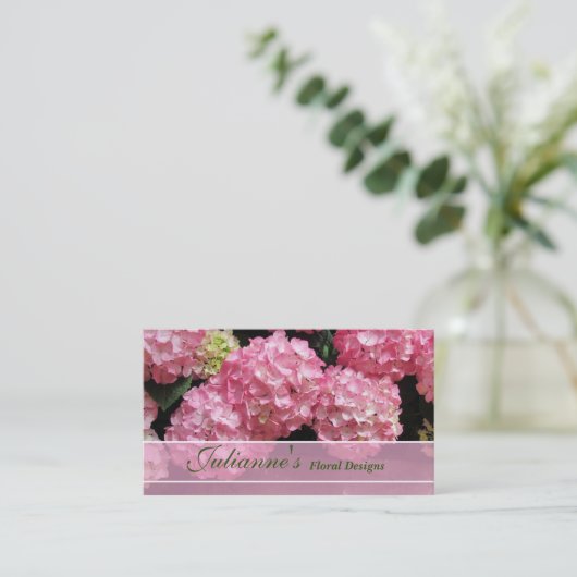 Hydrangea Floral Visitekaartjes (Staand voorkant)