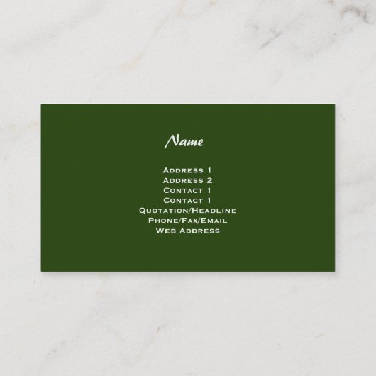 Hydrangea Floral Visitekaartjes (Achterkant)