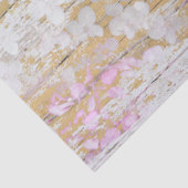 Hydrangea Floral White Distress  Wood Tissuepapier (Detail)